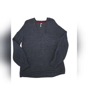 Free People All Mine knit oversized Sweater alpaca blend Black Size Small. Read